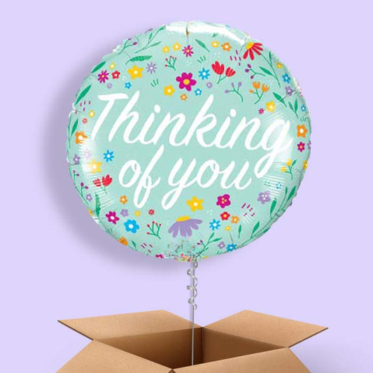 Floral Thinking of You Balloon in a Box