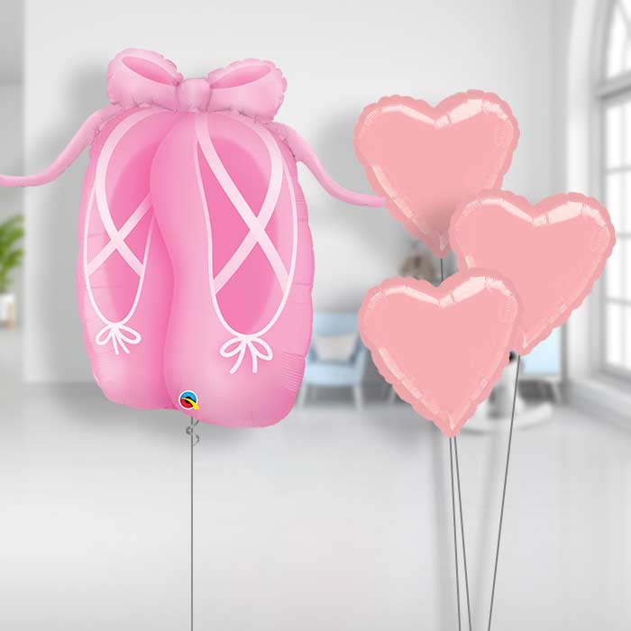 Ballerina Balloon Bouquet - Plain Bouquet | Small Indoor Plants