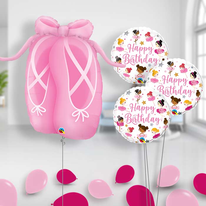 Ballerina Balloon Bouquet - Themed Bouquet and Latex | Small Indoor Plants