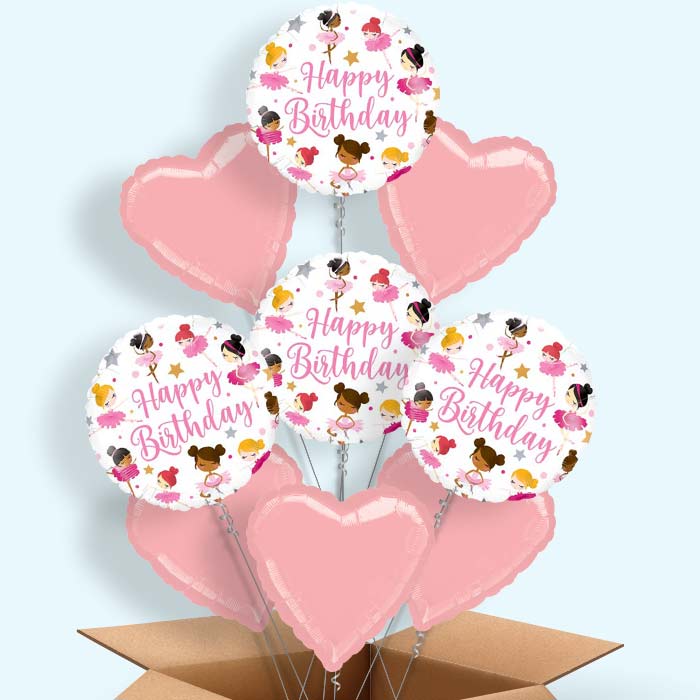 Birthday Ballerina Balloons in a Box