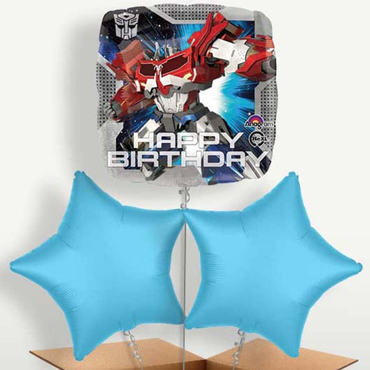Transformer Happy Birthday Helium Bunch of Balloons | Small Indoor Plants