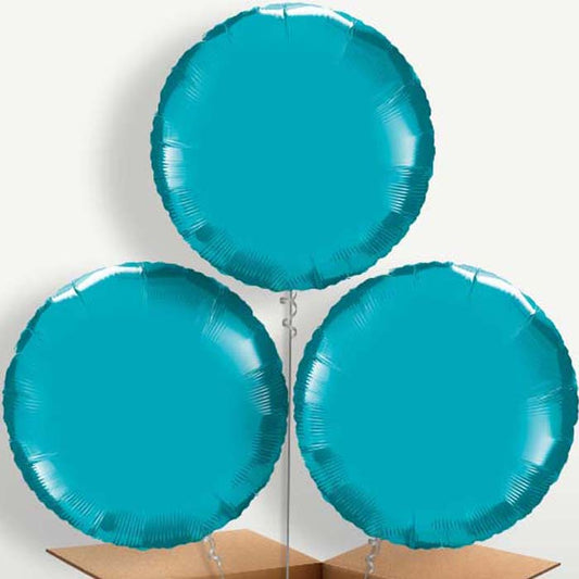 Turquoise Circle Helium Bunch of Balloons | Small Indoor Plants