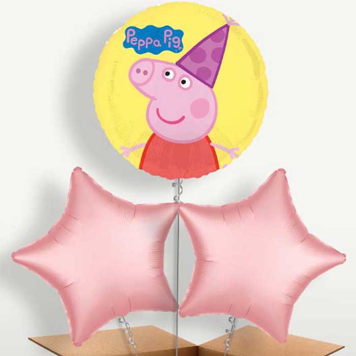 Peppa Bunch of Balloons inflated with Helium | Small Indoor Plants