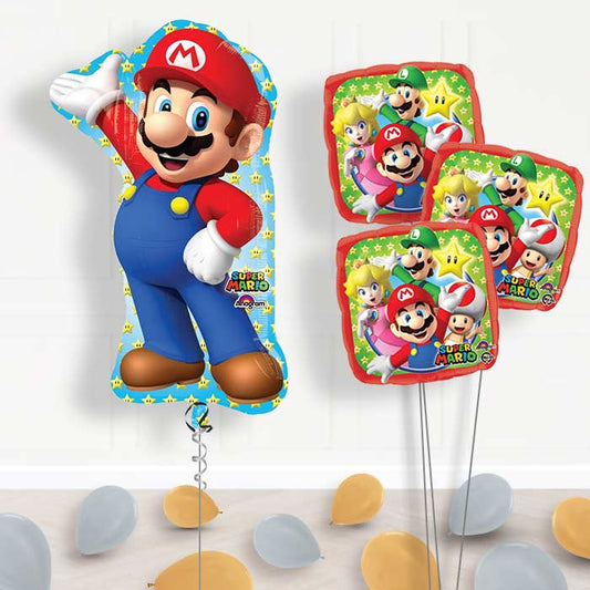 Super Mario Balloon Bouquet in a Box Gift