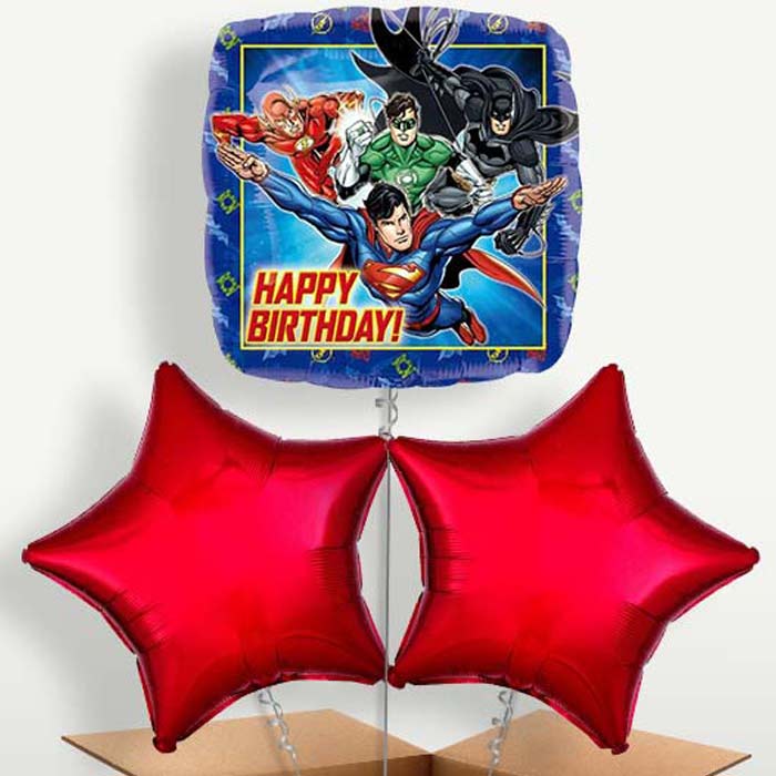 Justice League Happy Birthday Balloon Bunches | Small Indoor Plants