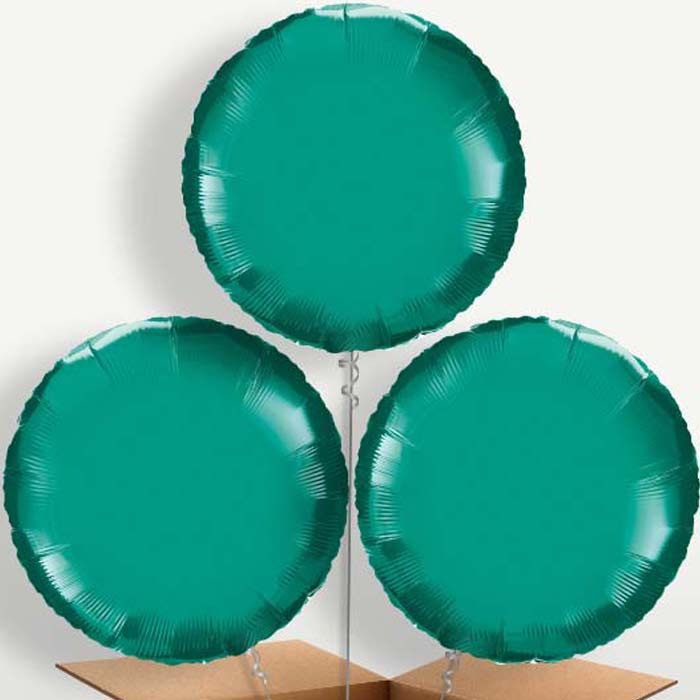 Teal Blue Circle Helium Bunch of Balloons | Small Indoor Plants