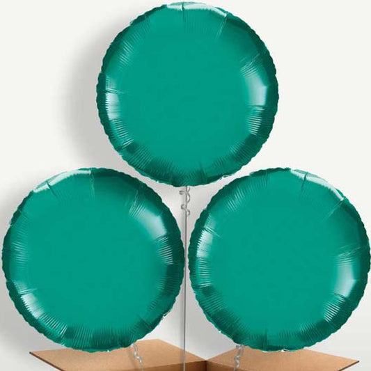 Teal Blue Circle Helium Bunch of Balloons | Small Indoor Plants