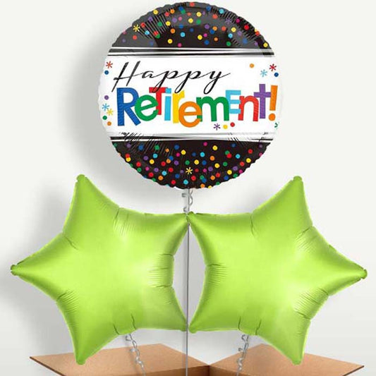 Happy Retirement Confetti Balloons in a Bunch | Small Indoor Plants