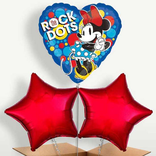 Minnie Mouse Bunch of Balloons inflated with Helium | Small Indoor Plants