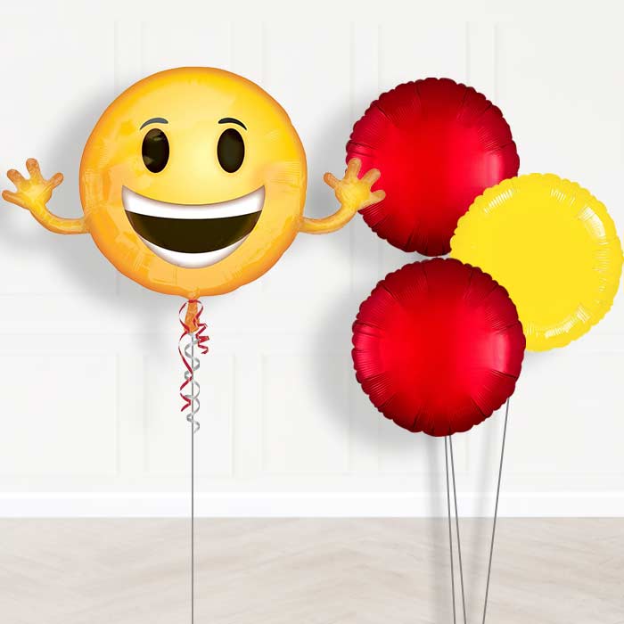 Smiling Emoji Balloon Bouquet in a Box Gift