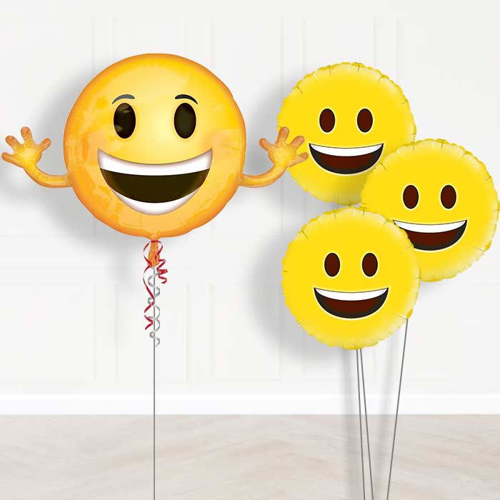 Smiling Emoji Balloon Bouquet in a Box Gift