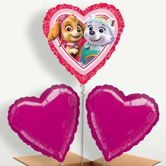 Paw Patrol Skye & Everest Heart Balloon Bunch | Small Indoor Plants