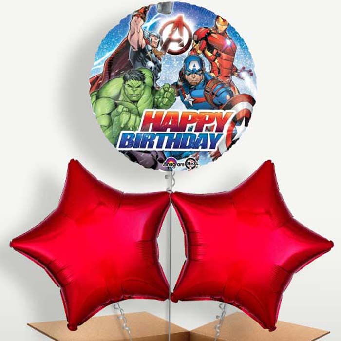 Marvel Avengers Happy Birthday Balloon Bunches | Small Indoor Plants