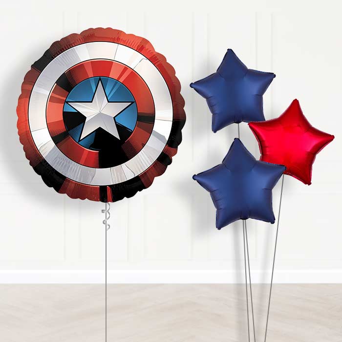 Captain America Helium Balloon Bouquet