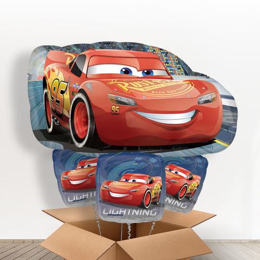 Lightning McQueen Balloons in a Box - With 3 Themed Balloons | Small Indoor Plants