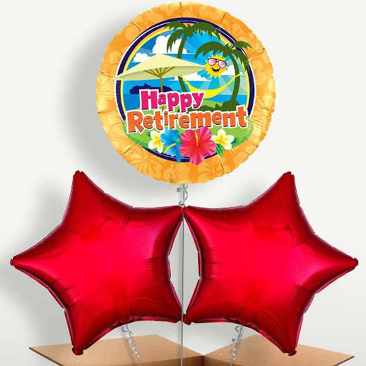 Happy Retirement Tropical Beach Balloons in a Bunch | Small Indoor Plants