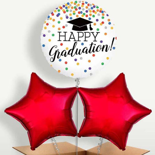 Confetti Happy Graduation Bunch of Balloons | Small Indoor Plants