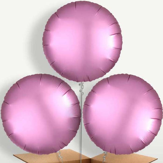Flamingo Pink Trio Balloon Bunch inflated with Helium | Small Indoor Plants