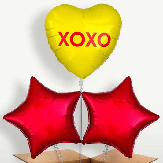 XOXO Candy Heart Helium Bunch of Balloons | Small Indoor Plants