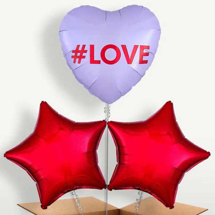 #Love Candy Heart Bunch of Balloons inflated with Helium | Small Indoor Plants