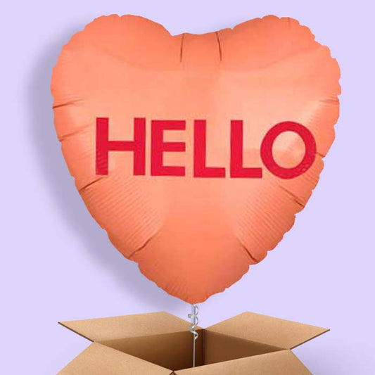 Hello | Candy Heart Balloon in a Box