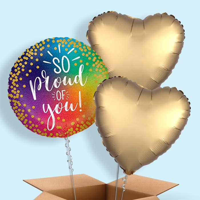 So Proud of You 3 Balloon Bunch in a Box