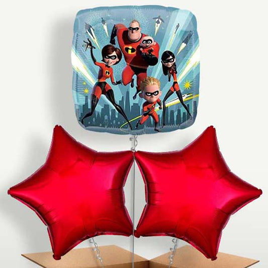 Incredibles 2 Balloon Bunches inflated with Helium | Small Indoor Plants