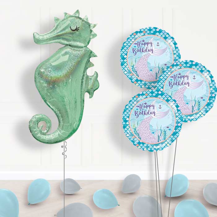 Seahorse Helium Balloon Bouquet Delivered