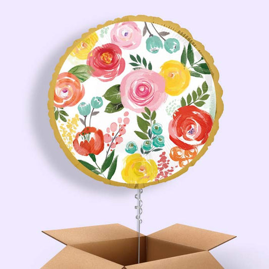 Colourful Flowers Balloon in a Box