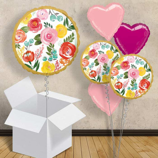 Colourful Flowers Balloon in a Box