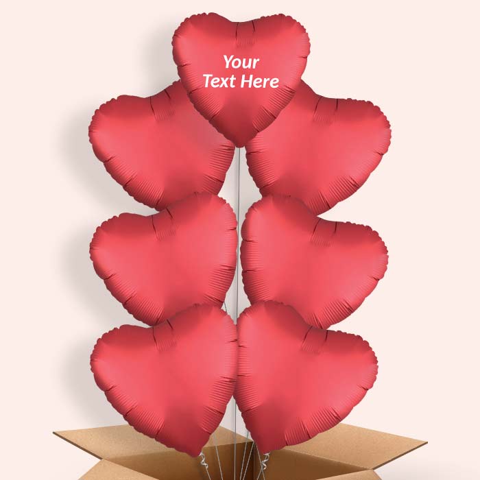 Red Satin Heart Balloon in a Box