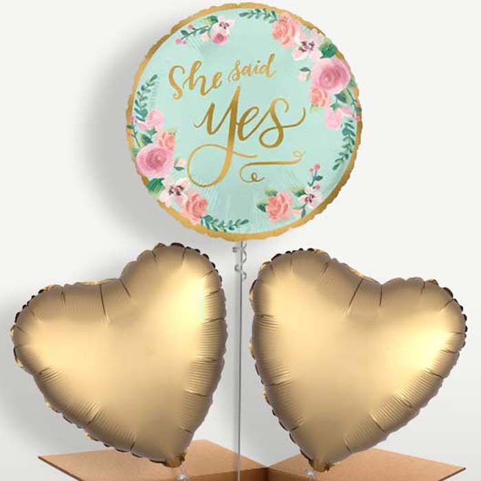 Mint to Be Hen Party & Engagement Balloon Bunches | Small Indoor Plants