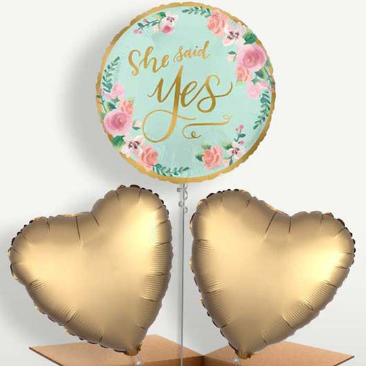 Mint to Be Hen Party & Engagement Balloon Bunches | Small Indoor Plants