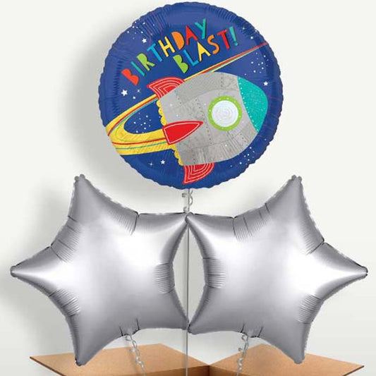 Space Rocket Birthday Helium Bunch of Balloons | Small Indoor Plants