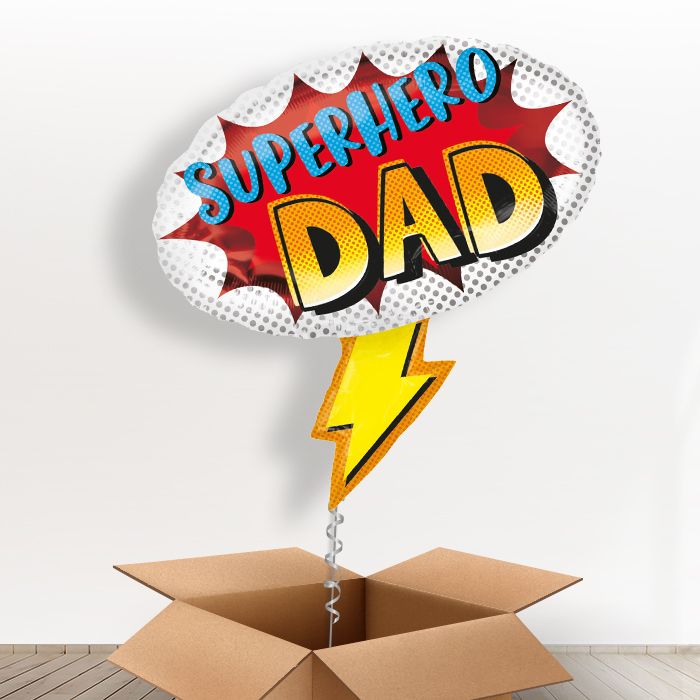 Superhero Dad Giant Balloon in a Box Gift