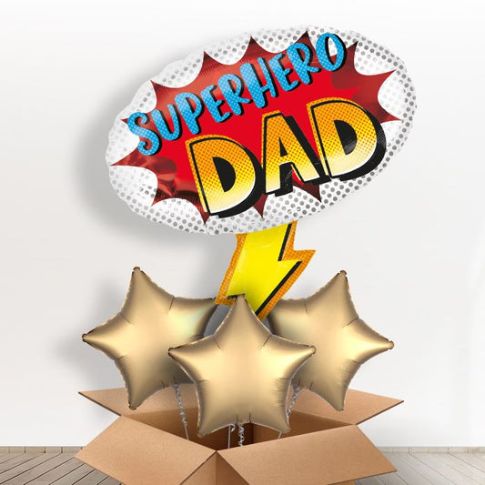 Superhero Super Dad Giant Balloon in a Box Gift