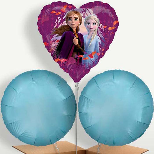 Heart Frozen 2 Balloons in a Bunch Inflated with Helium | Small Indoor Plants
