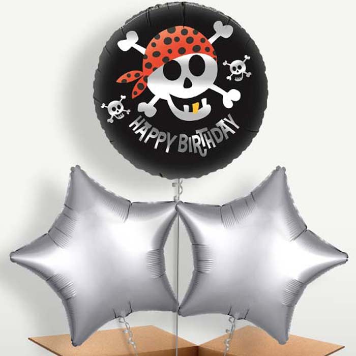 Happy Birthday Pirate Balloons in a Bunch | Small Indoor Plants