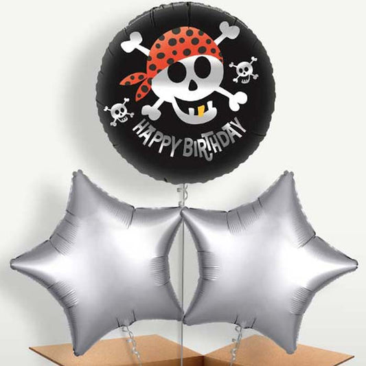 Happy Birthday Pirate Balloons in a Bunch | Small Indoor Plants