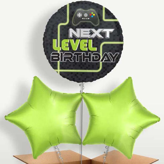 Level Up Gaming Balloon Bunches inflated with Helium | Small Indoor Plants