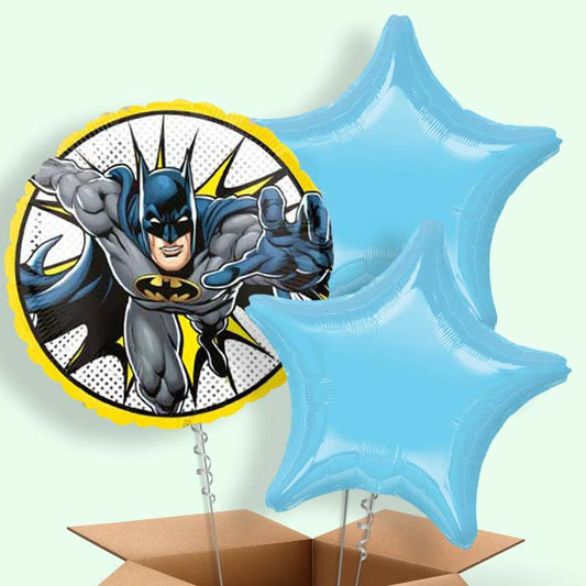 Batman Helium Balloons Delivered in a Box - 3 Balloon | Small Indoor Plants
