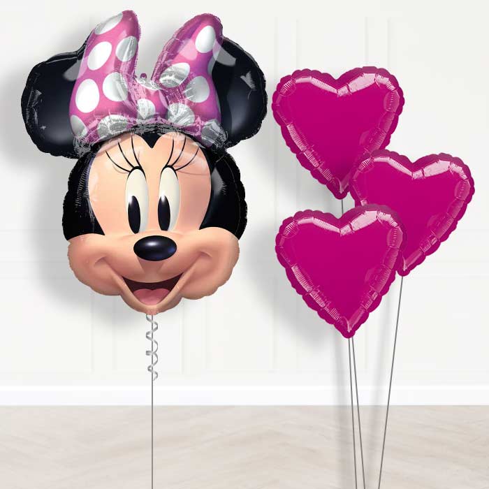 Minnie Mouse Helium Balloon Bouquet Delivered