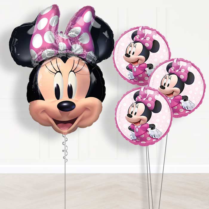 Minnie Mouse Helium Balloon Bouquet Delivered