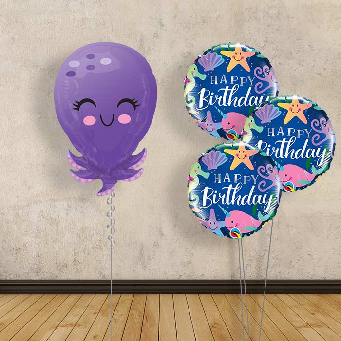 Octopus Helium Balloon Bouquet Delivered