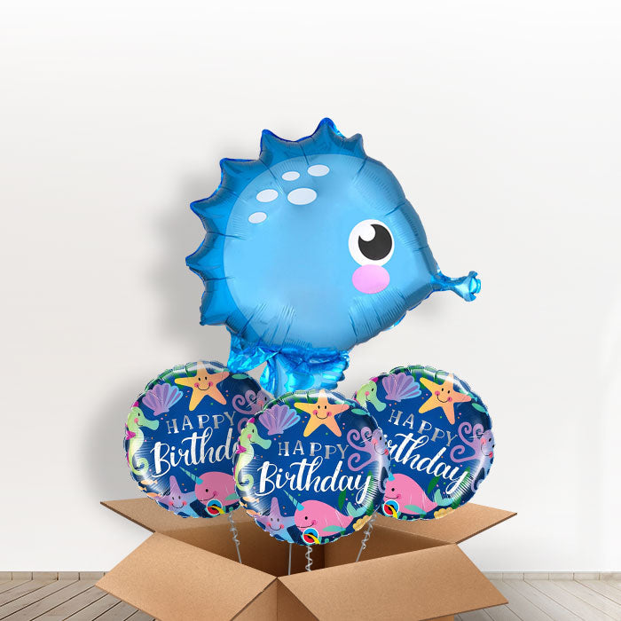 Seahorse Balloons Delivered in a Box