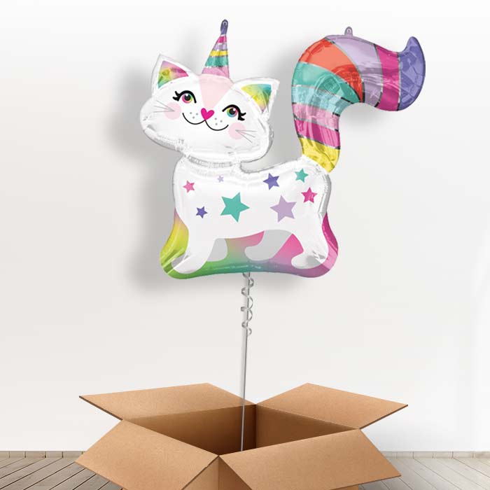 Giant Caticorn Foil Balloon in a Box