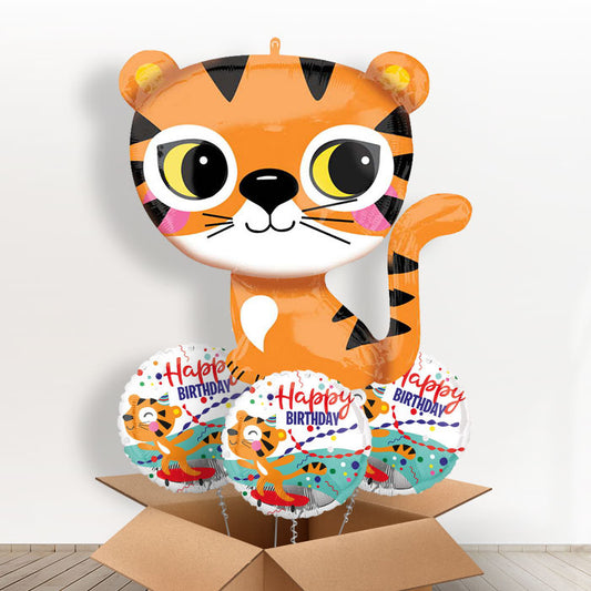 Cute Tiger Balloons in a Box