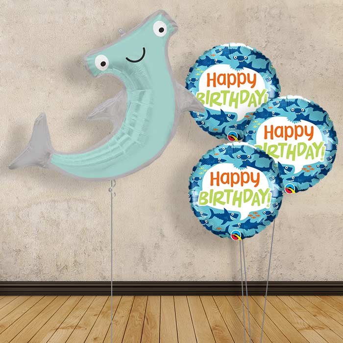 Hammerhead Shark Helium Balloon Bouquet