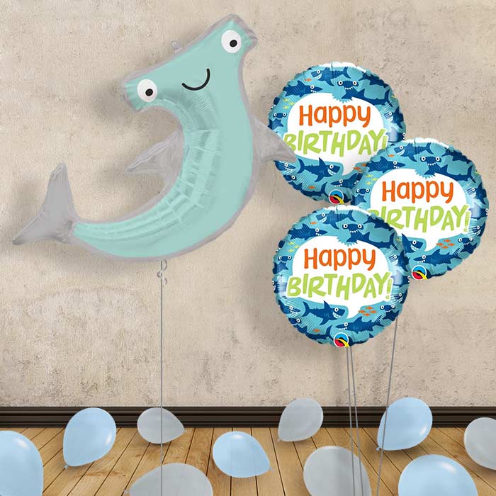 Hammerhead Shark Helium Balloon Bouquet