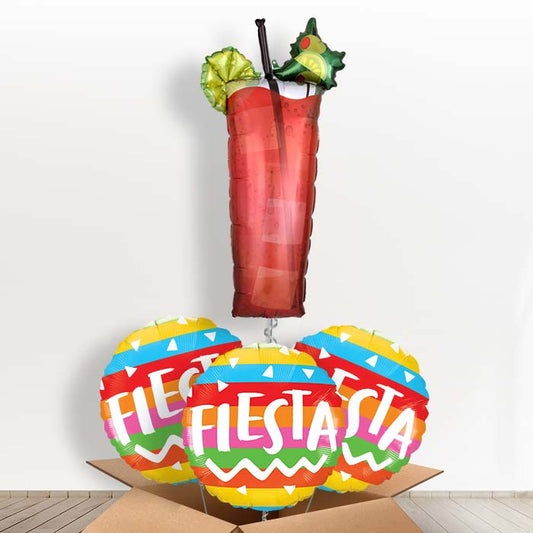 Summer Themed Bloody Mary Cocktail Foil Balloon in a Box